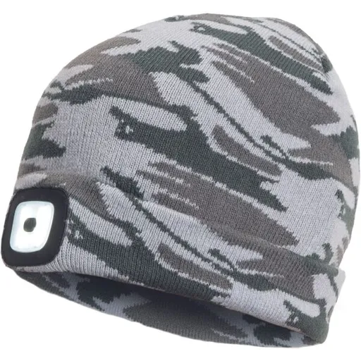 CERVA DEEL LED Čepice s LED světlem, šedá, velikost UNI