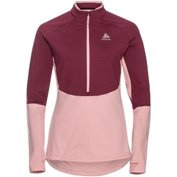 Odlo MIDLAYER 1/2 ZIP SESVENNA SL Dámská mikina, růžová, velikost