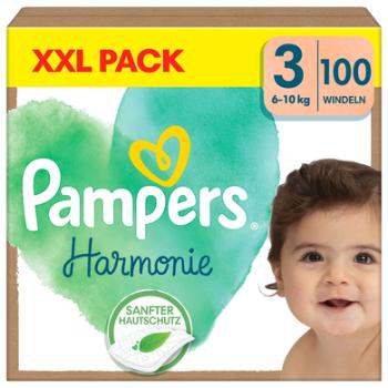 Pampers Plenky Harmonie velikost 3 Midi, 6-10 kg, XXL balení (1x100 plenek)