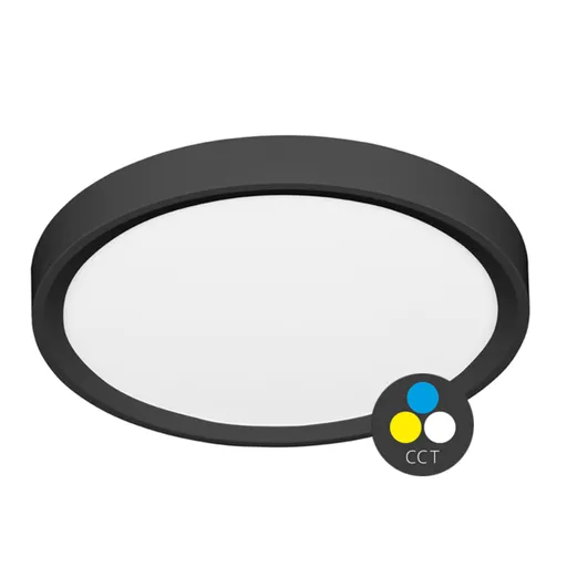 Ecolite LED svítidlo kruh 40W 50cm CCT 4800lm IP40 černý lem W007-CCT/40W/CR