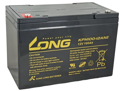 Long Olověný akumulátor DeepCycle 12V 100Ah M6 pro elektromotory,Long Olověný akumulátor DeepCycle 12V 100Ah M6 pro elektromotory