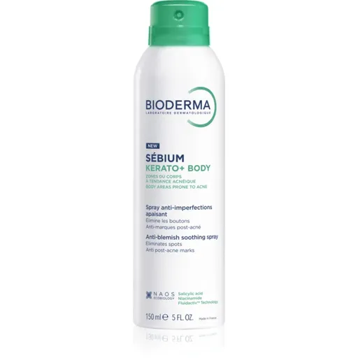 Bioderma Sébium Kerato+ Body tělový sprej proti akné, začervenání a jizvám po akné 150 ml