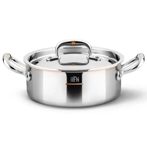 Kastrol CON CUORE 18 cm, stříbrná, měď, Ruffoni