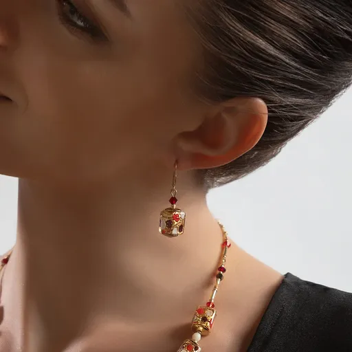 Lampglas Exkluzivní náušnice Superior Gem s 24karátovým zlatem v perlách Lampglas ECU66