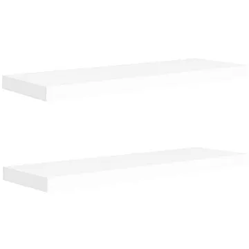 Shumee plovoucí nástěnné 2 ks bílé 80×23,5×3,8 cm MDF, 323815 (323815)