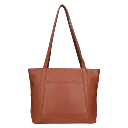 Kožená dámská kabelka přes rameno SendiDesign Marta - koňak