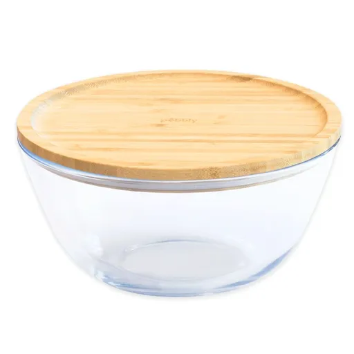 Box na potraviny PKV-011 770 ml, sklo / bambus, Pebbly