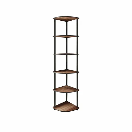 Regál Corner Walnut, 6 polic, M