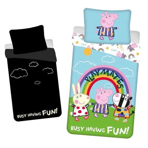 Jerry Fabrics Svítící povlečení Prasátko Peppa - 140 x 200 cm / 70 x 90 cm