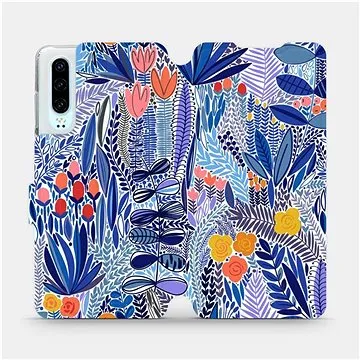 Flip pouzdro na mobil Huawei P30 - MP03P Modrá květena (5903516761777)