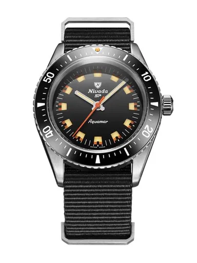 Nivada Grenchen Aquamar Black - Black Nato Strap