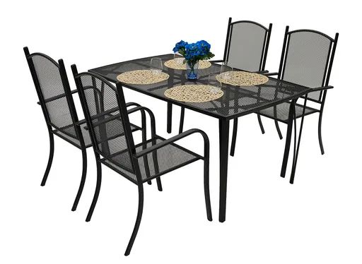 DEOKORK Zahradní kovová sestava NANCY 1+4