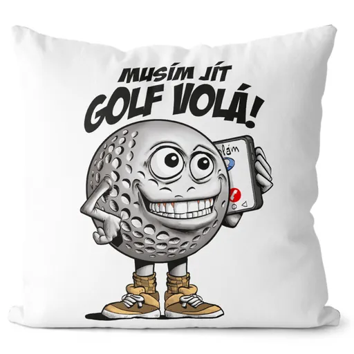 Polštář Golf volá (Velikost: 40 x 40 cm)
