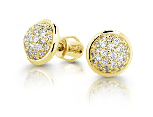 Cutie Diamonds Třpytivé náušnice ze žlutého zlata s diamanty DZ6404-3258-30-00-X-1