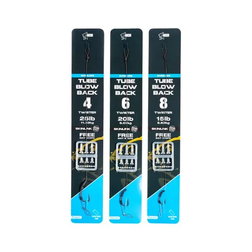 Nash návazec tube blow back rig barbless 9,07 kg - velikost 8