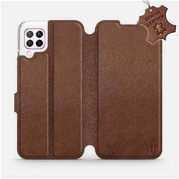 Flip pouzdro na mobil Huawei P40 Lite - Hnědé - kožené -  Brown Leather (5903516138890)