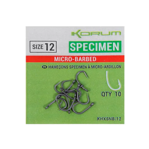 Korum Háčky Xpert Specimen Hooks 10ks - vel. 12,Korum Háčky Xpert Specimen Hooks 10ks - vel. 12
