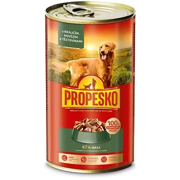 Propesko kousky pes králík+hovězí+těstoviny 1240 g (8594014725254)