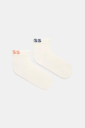 Ponožky BOSS 2-pak dámske, biela farba