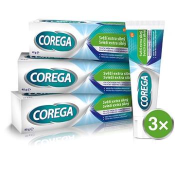 COREGA OM Pro zubní náhradu Svěží extra silný 3× 40 g (8596149005782)