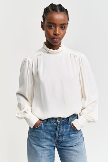 KOŠILE GANT MOCK NECK BLOUSE CREAM