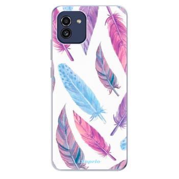 Odolné silikonové pouzdro iSaprio - Feather Pattern 10 - Samsung Galaxy A03