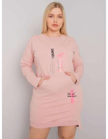 Dámské šaty plus size AKIRA růžové  