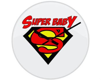 Hodiny skleněné Super baby