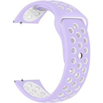 Eternico Sporty Universal Quick Release 22mm Pure White and Purple     (AET-U22SP-WhPu)