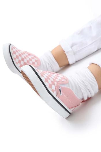 Dětské tenisky Vans TD Slip On V MDPIN růžová barva