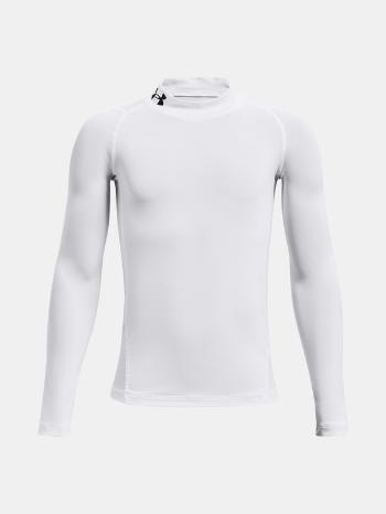 Under Armour UA HG Armour Mock LS Triko dětské Bílá