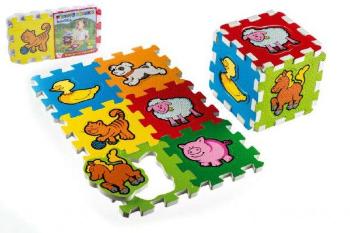 Teddies Pěnové puzzle Moje první zvířátka 15x15x1 2cm MPZ 6 ks