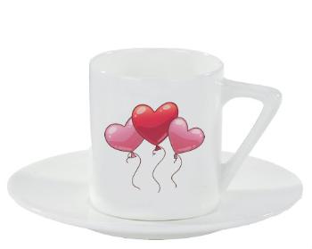 Espresso hrnek s podšálkem 100ml heart balloon