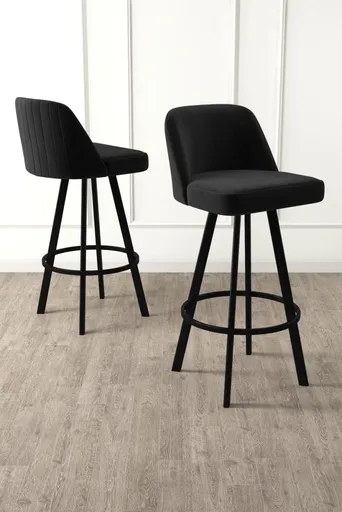 Bar Stool Set (4 Pieces) Atex - Black