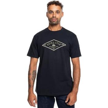 Quiksilver DIAMOND LOGO SS Pánské bavlněné triko, černá, velikost