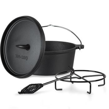 Klarstein Galloway, litinový hrnec, 3.3 barbecue hrnec, litina, velikost S/3,1 l