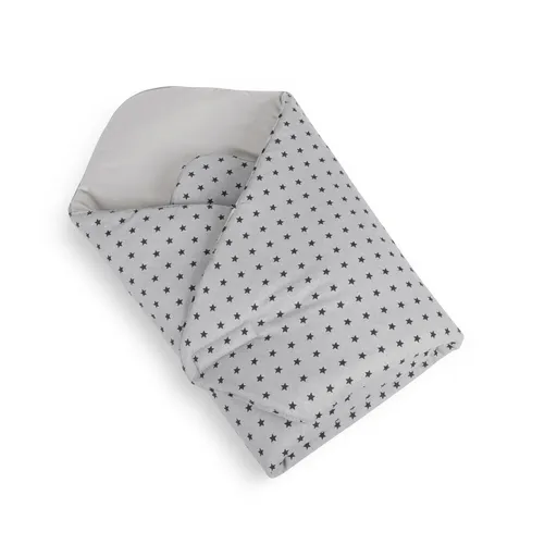 Bellatex Dětská zavinovačka Hvězdičky šedá, 75 x 75 cm