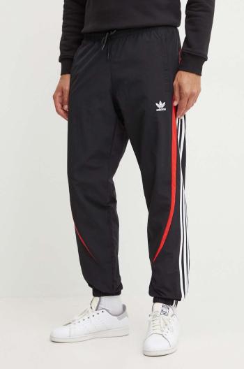 Kalhoty adidas Originals pánské, černá barva, vzorované, IX9646