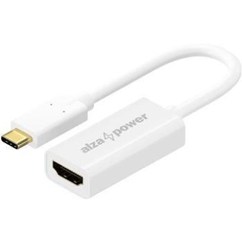 AlzaPower USB-C (M) na HDMI 2.0 4K 60Hz (F) 0.1m bílá (APW-ADTCHD02W)