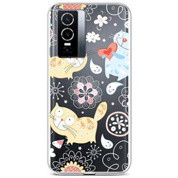 TopQ Kryt Vivo Y76 5G silikon Happy Cats 72457 (Sun-72457)