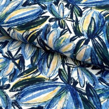 Úplet VISCOSE LYCRA HEAVY Pretty in blue design C digital print