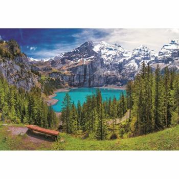 Puzzle Trefl Lacul Oeschinen, Alpi 1500 bucăți