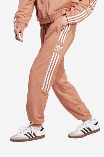 Tepláky adidas Originals hnědá barva, s potiskem, IA6356-brown