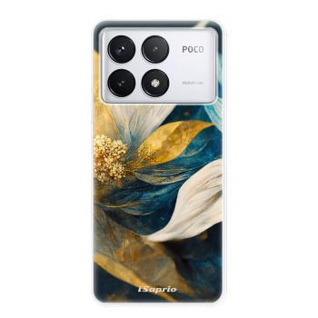 Odolné silikonové pouzdro iSaprio - Gold Petals - Poco F6 Pro