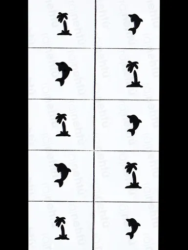 Dekorační šablony na nehty - motiv dovolená