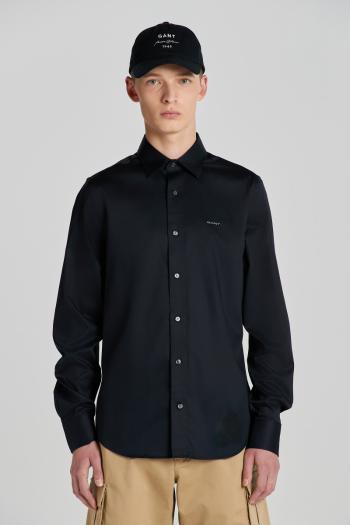 KOŠILE GANT SLIM SATEEN SHIRT BLACK