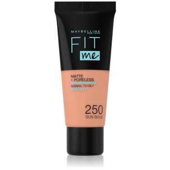 Maybelline Fit Me! Matte+Poreless matující make-up pro normální a mastnou pleť odstín 250 Sun Beige 30 ml