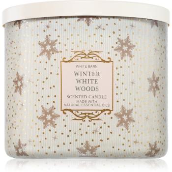 Bath & Body Works Winter White Woods vonná svíčka 411 g