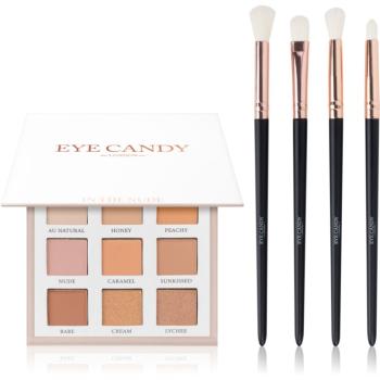 Eye Candy Enhancing Brush & Palette Set paletka očních stínů se štětečkem