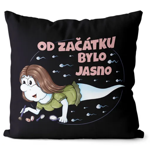 Polštář Kosmetická spermie (Velikost: 55 x 55 cm)